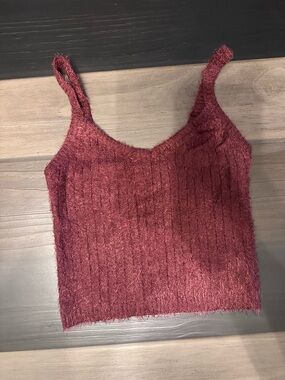 Fuzzy Ribbed Crop Tank